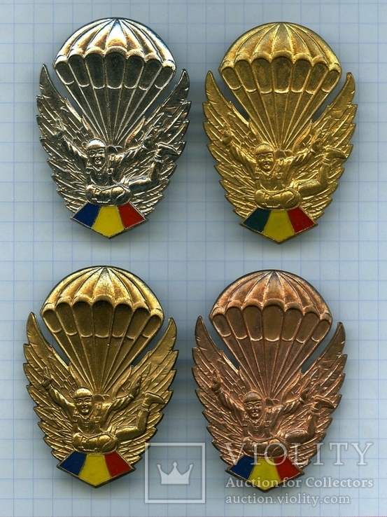 Знаки парашютист десантник ВДВ Румынии (4 шт.), фото №2