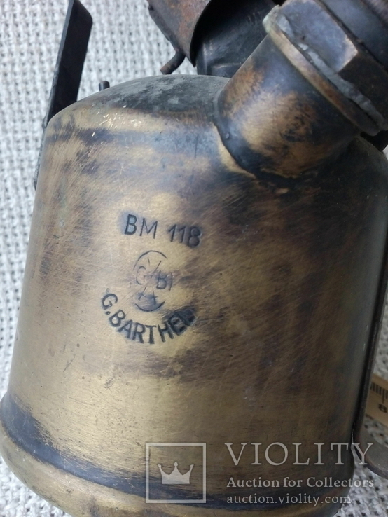 Старинная паяльная лампа 3 , G.BARTHEL (маленькая), фото №9