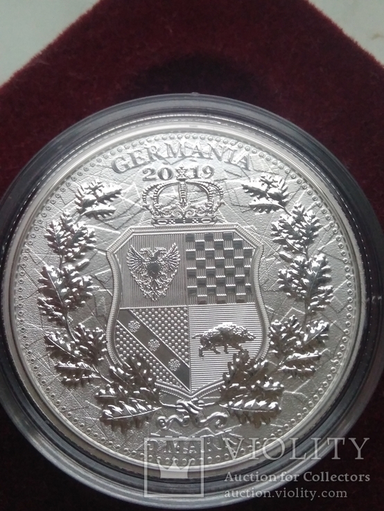  5 марок Аллегория 2019 Германия и Британия 1 oz серебро 999 Аллегории, фото №3