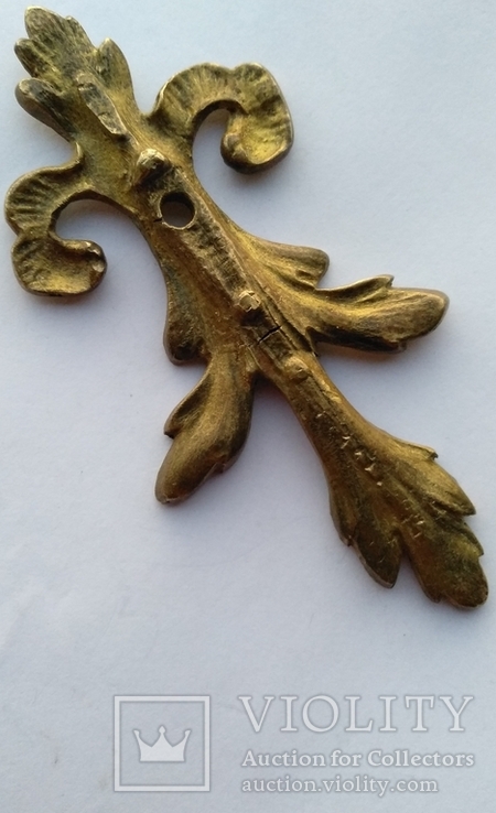 Старинная бронзовая накладка ( элемент декора ), фото №3
