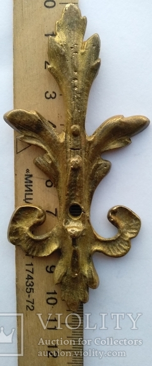 Старинная бронзовая накладка ( элемент декора ), фото №11