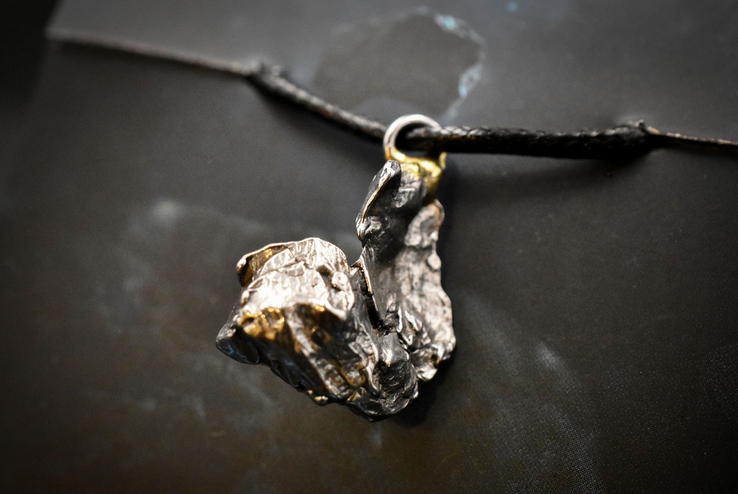 Кулон с метеоритом, Campo Del Cielo, Железный метеорит, Уникальный подарок, фото №4