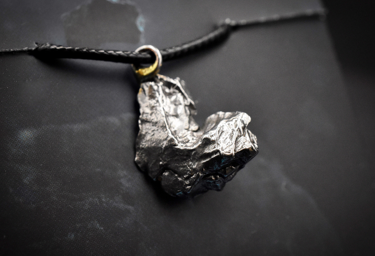 Кулон с метеоритом, Campo Del Cielo, Железный метеорит, Уникальный подарок, numer zdjęcia 2