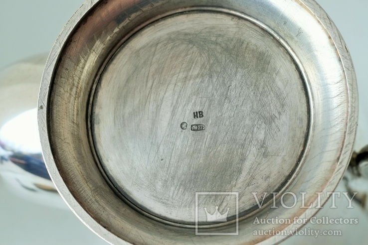 Чайник серебряный серебро 875пр, фото №5