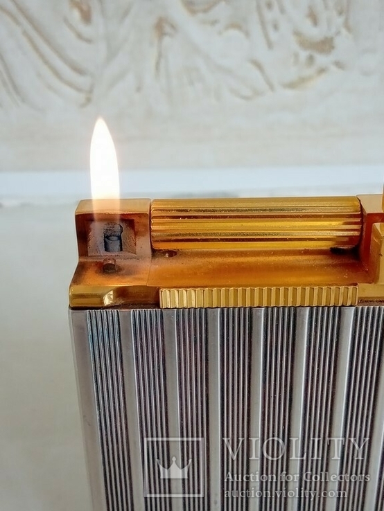 Настольная зажигалка из серебристого и золотого Jeroboam ST Dupont., фото №13