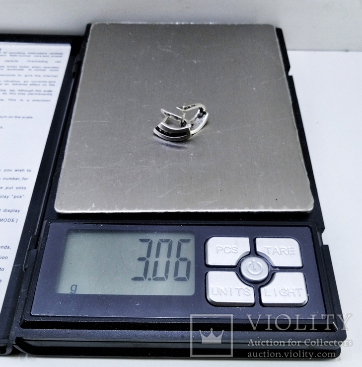 Серебренные Серьги с цирконием, в коробке Укрювелирторг, клеймо, проба 925, фото №9