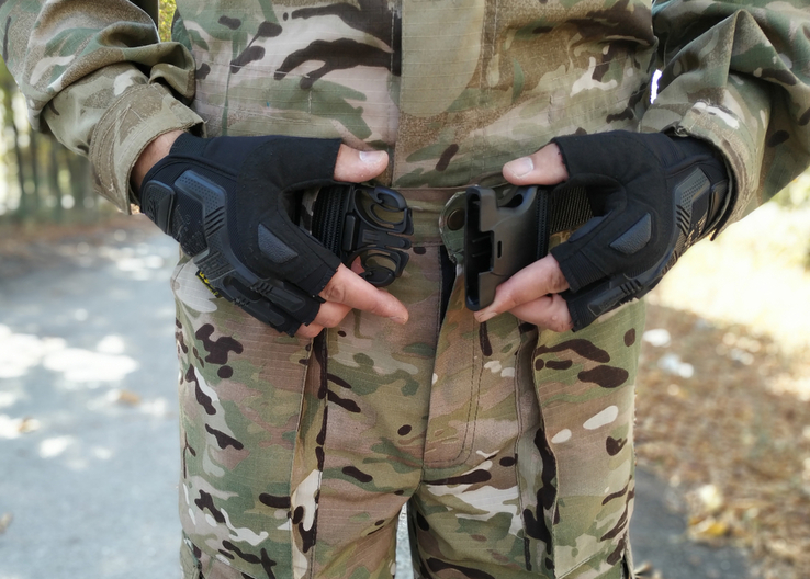 Тактический брючной ремень с фиксатором Blackhawk tactical (черный), фото №5