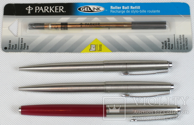 Две шариковые ручки PARKER и перьевая ручка