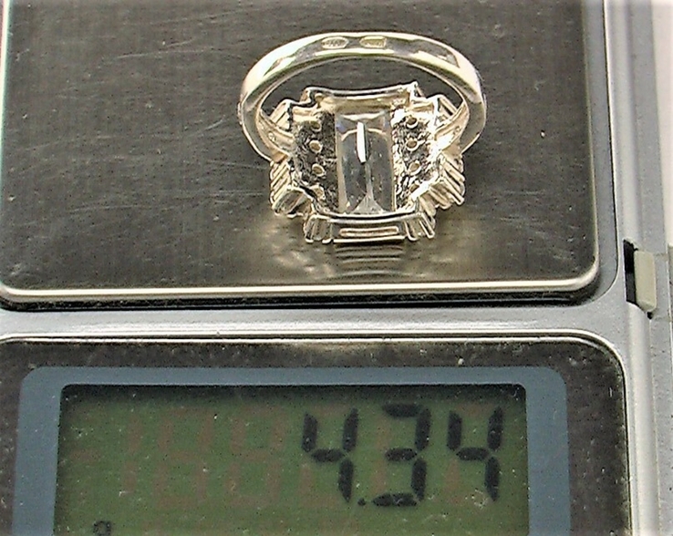 Кольцо перстень серебро 925 проба 4,34 грамма 16 р, фото №8