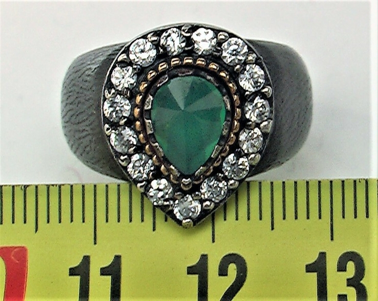 Кольцо перстень серебро 925 проба 11,19 грамма 18 размер, фото №5