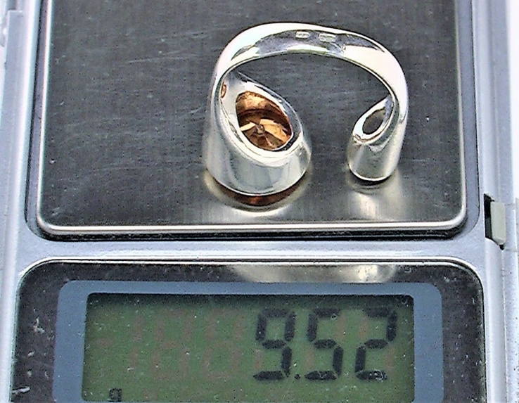 Кольцо перстень серебро 925 проба 9,52 грамма 18,5 размер, фото №8