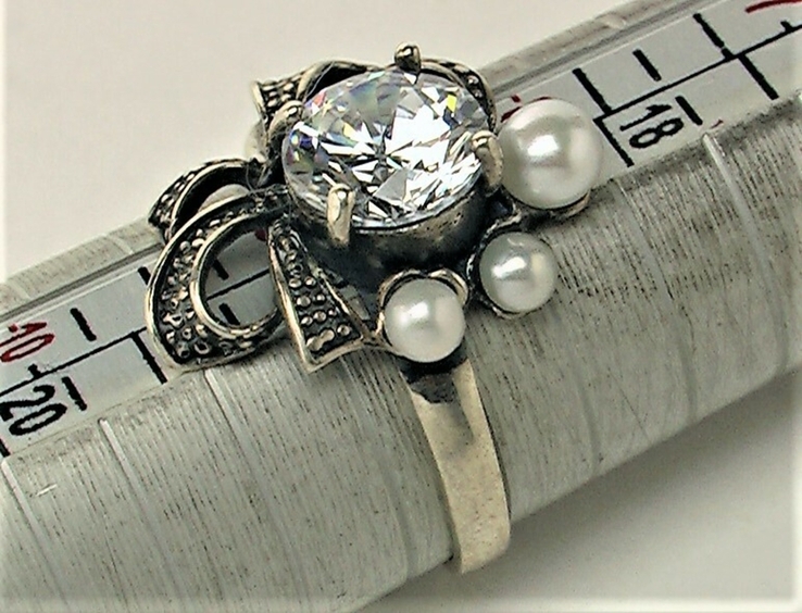 Кольцо перстень серебро 925 проба 4,25 грамма 19 размер, фото №7