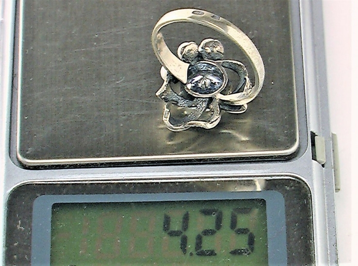 Кольцо перстень серебро 925 проба 4,25 грамма 19 размер, фото №8