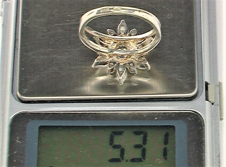 Кольцо перстень серебро 925 проба 5,31 грамма 19 размер, photo number 8
