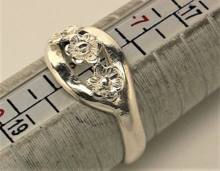 Кольцо перстень серебро СССР 925 проба 2,71 грамма 18 размер, фото №7
