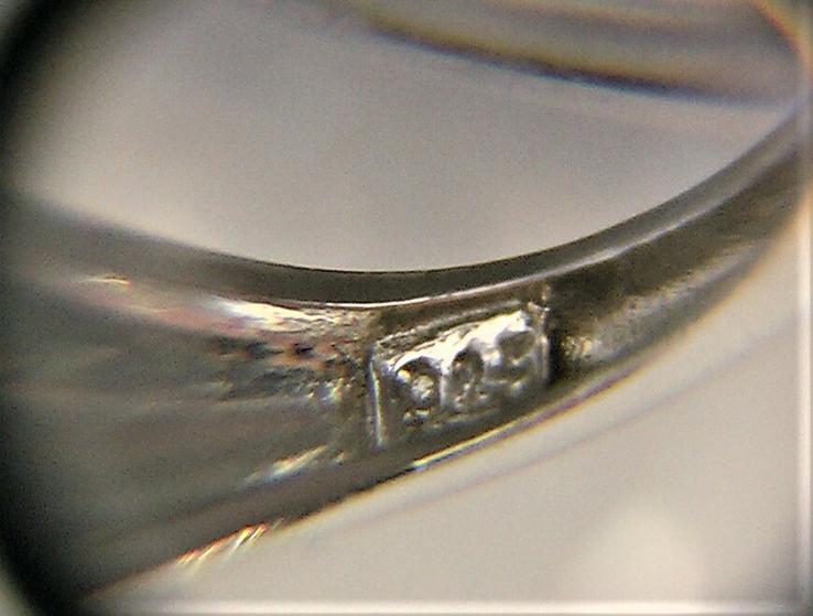 Набор кольцо перстень и серьги серебро 925 проба 4,25 грамма 16,5 размер, фото №9