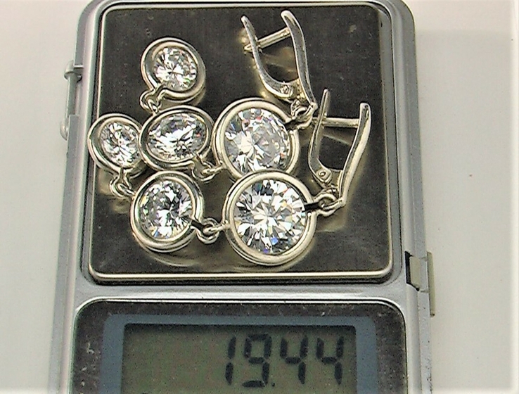 Серьги серебро 925 проба 19,44 грамма, фото №7