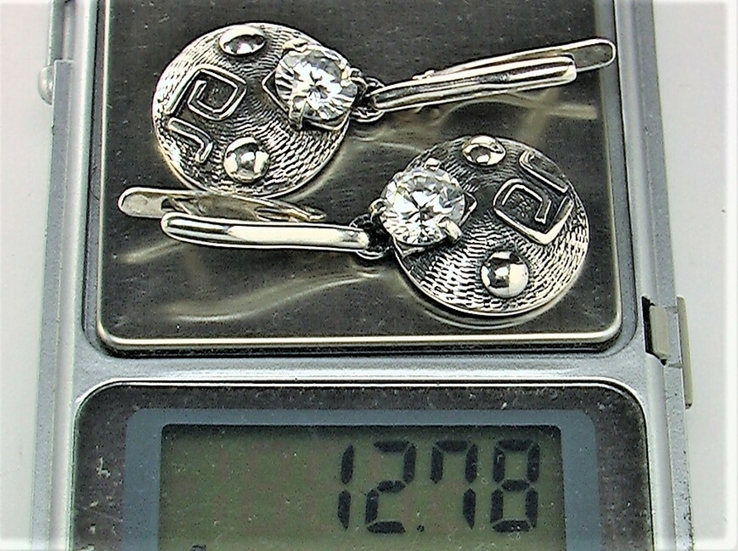 Серьги серебро 925 проба 12,78 грамма, фото №7
