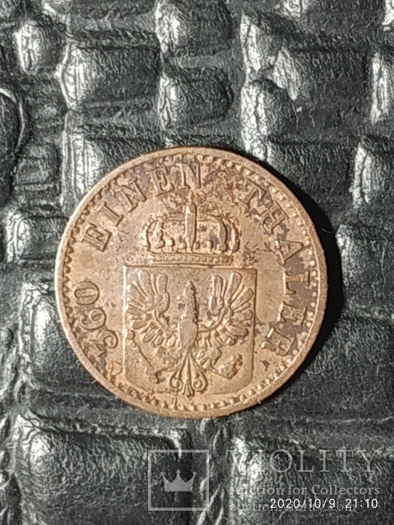1 Пфенниг 1870 А, Пруссия UNC, фото №3
