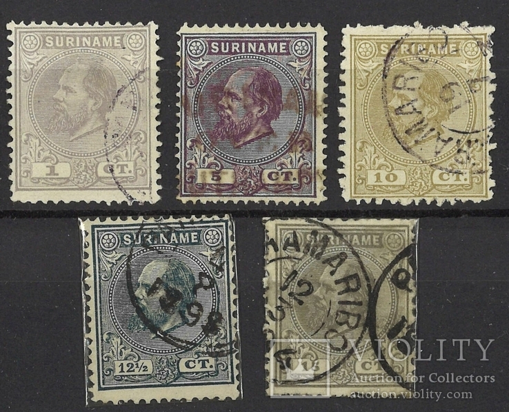 Б18 Нид. Гвиана (Суринам) 1875-89 (33 евро)