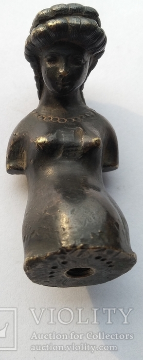 Старинная бронзовая фигурка ( соединительный элемент декора ), фото №2