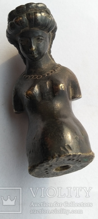 Старинная бронзовая фигурка ( соединительный элемент декора ), фото №3