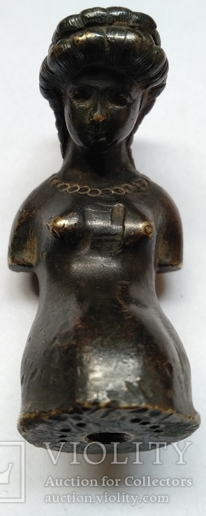 Старинная бронзовая фигурка ( соединительный элемент декора ), фото №5