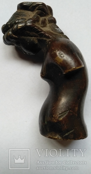 Старинная бронзовая фигурка ( соединительный элемент декора ), фото №6