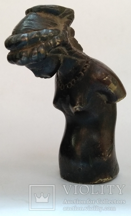 Старинная бронзовая фигурка ( соединительный элемент декора ), фото №11