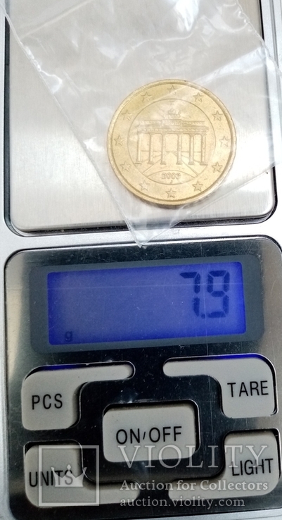 50 евроцентов 2003г "J" Германия Бранденбургские Ворота, фото №5