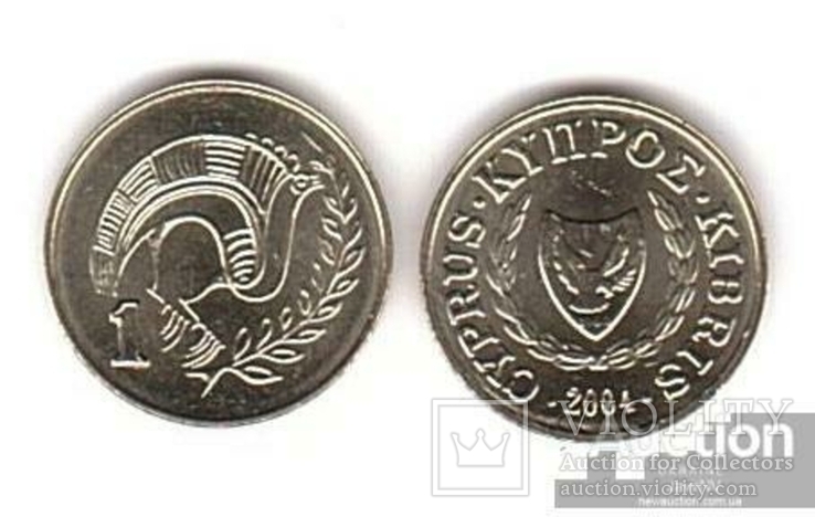 Cyprus Кипр - 10 шт х 1 Cent 2004 UNC, фото №3