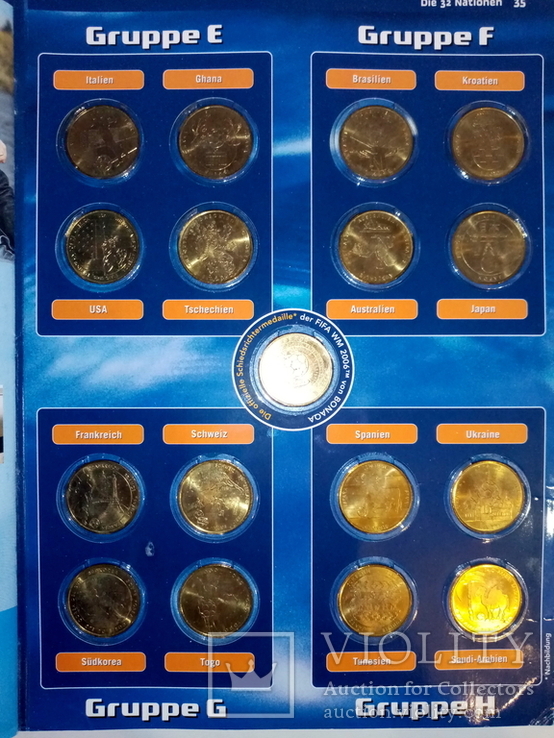 Монеты к Чемпионату Мира по футболу 2006г. 32 участника ЧМ плюс 1 монета Федерации Судей., фото №8