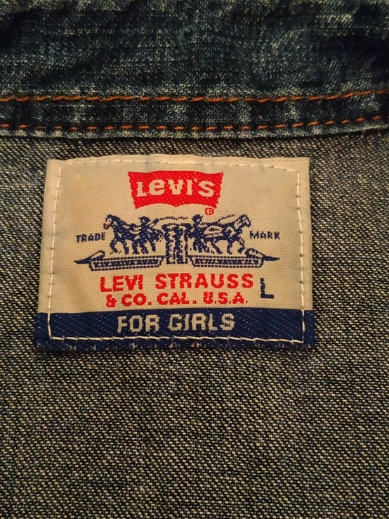 Рубашка джинсовая номерная LEVI*S Бельгия коттон p-p L(состояние!), фото №8