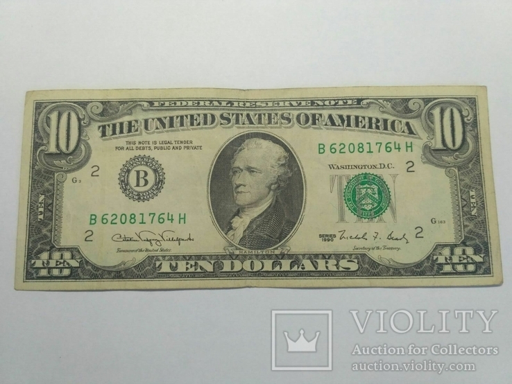 10 долларов 1990, фото №2