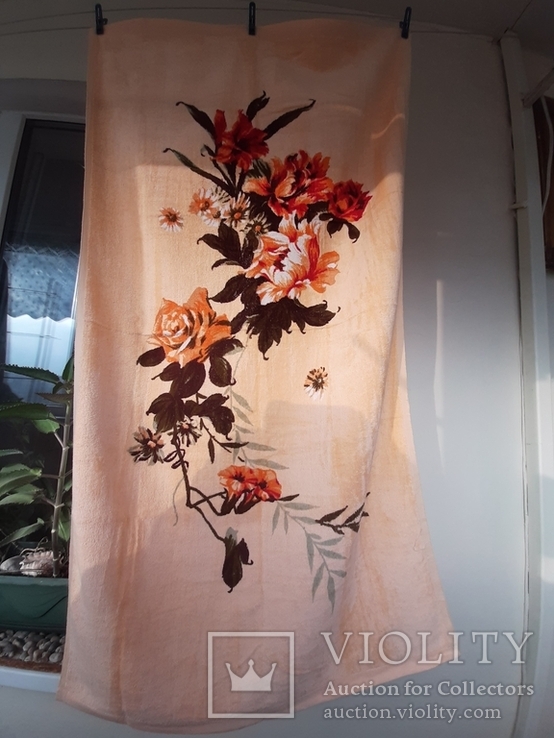 Полотенце большое Цветы 122×61 см КНР