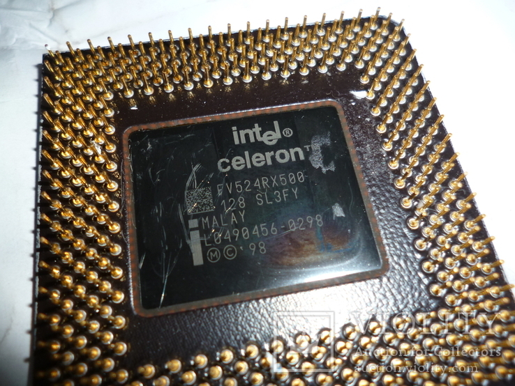 Процессор Intel Celeron Sl3fy CPU 500 Mhz / 128 Kb / 66 MH FV524RX500 Malaysia Socket 370, фото №4