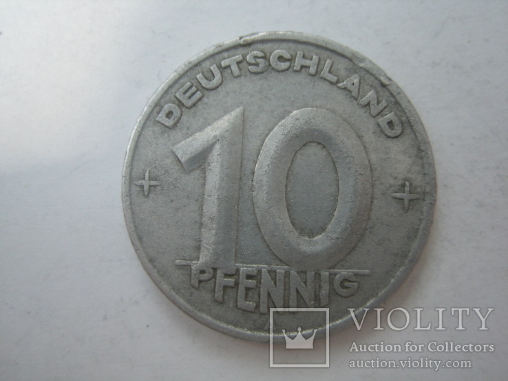 Германия.ГДР 10 пфеннигов  1949 года.А, фото №3