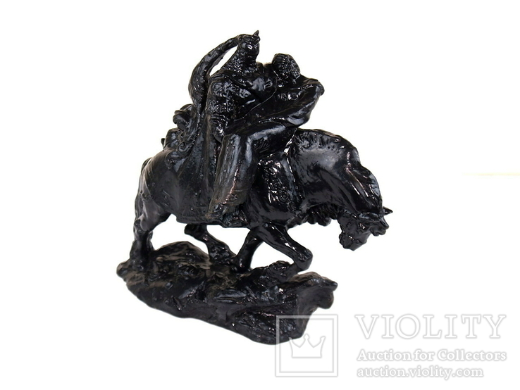 Скульптура-статуетка лицаря верхи на коні, фото №3