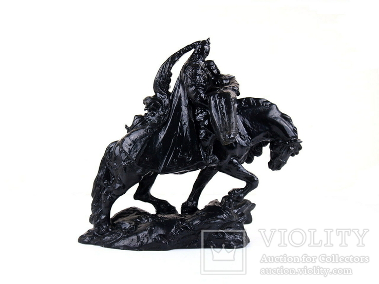 Скульптура-статуетка лицаря верхи на коні, фото №2