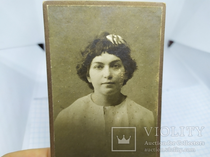 Фото 1920 Девушка с бантиком. 62х105мм, фото №6