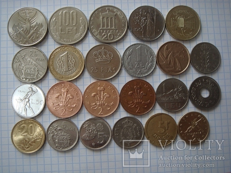 Монеты мира 80 шт. все разные, фото №3