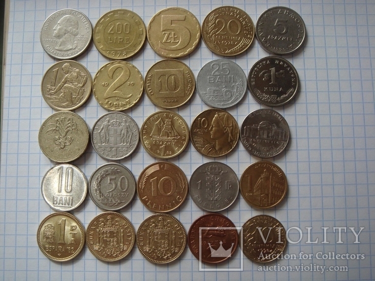 Монеты мира 80 шт. все разные, фото №5