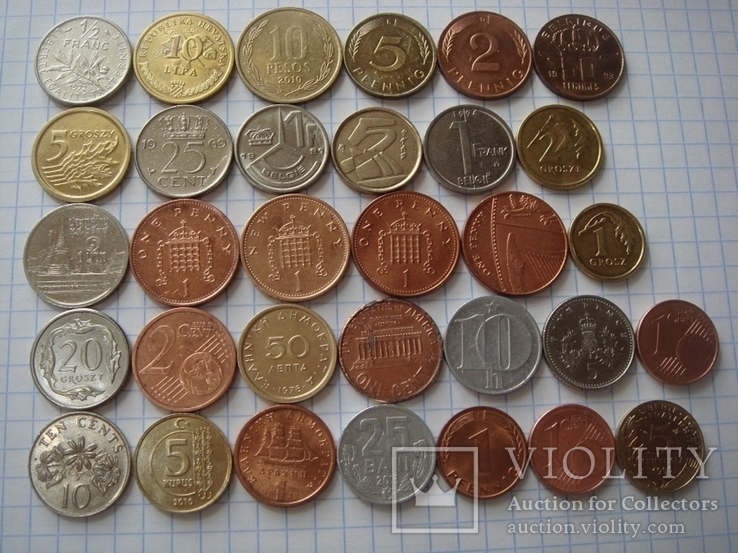 Монеты мира 80 шт. все разные, фото №7