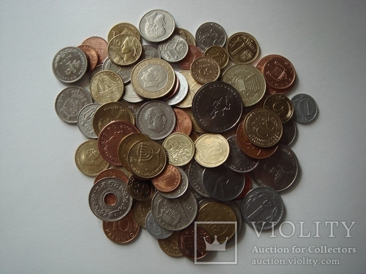 Монеты мира 80 шт. все разные, фото №9