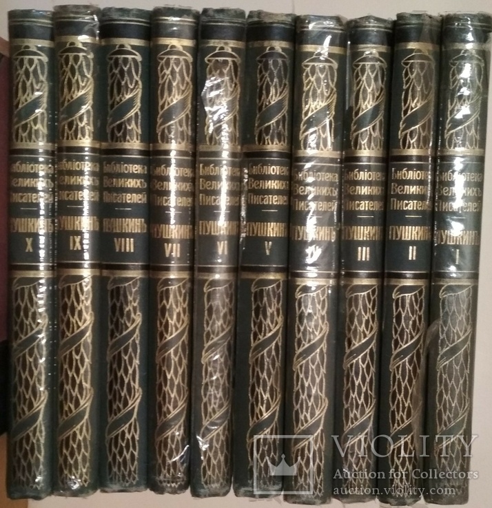 Пушкин, Библ. великих писателей,изд-во Брокгауз и Ефрон,СПБ 1907-11г 10 томов, фото №2