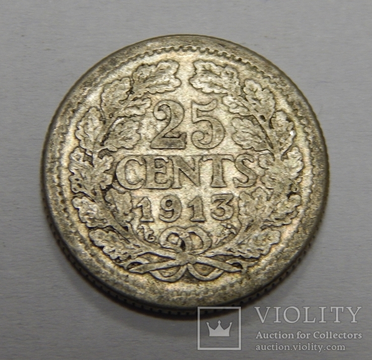 25 центов, 1913 г Нидерланды