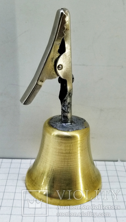 Колокольчик бронзовый с прищепкой, фото №2