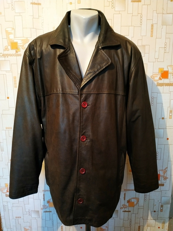 Куртка кожаная без ярлыка р-р XL, фото №2