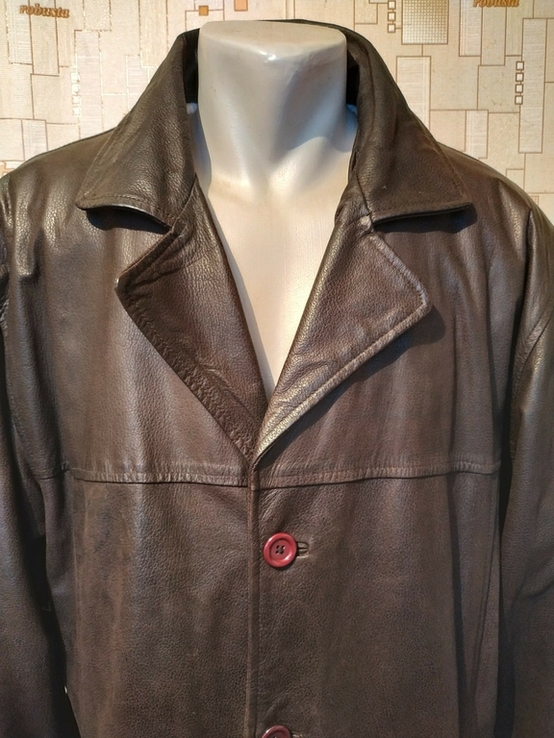 Куртка кожаная без ярлыка р-р XL, фото №4