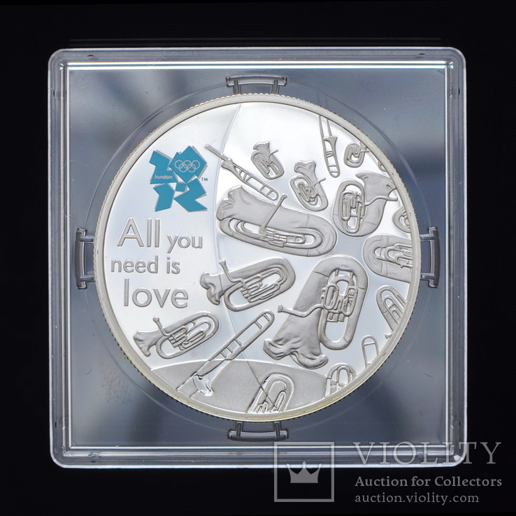 5 Фунтов 2010 Олимпийские Игры - Британская музыка (Серебро 0.925, 28.28г), Великобритания, фото №2